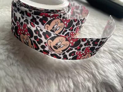 Minnie Mouse Animal Print 7/8  (22mm) Wide NEW UK SELLER FREE P&P • £1.69