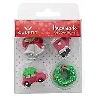 Culpitt Sugar Decorations - 12 Christmas Gems - Pack Of 1 X 12 • £5.80