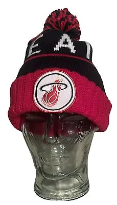 Miami Heat NBA Mitchell & Ness Winter Cuffed Cuff Knit Pom Beanie Hat Skull Cap • $12