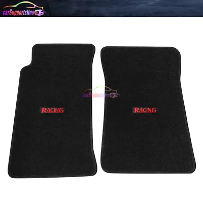 Fit For 90-97 Mazda Miata MX-5 Black Nylon Floor Mats Carpet Front W/ Red RACING • $52.99