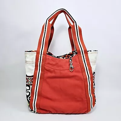 Vera Bradley Sun Valley Small Colorblock Tote Canvas Shoulder Bag Travel Orange • $17.95