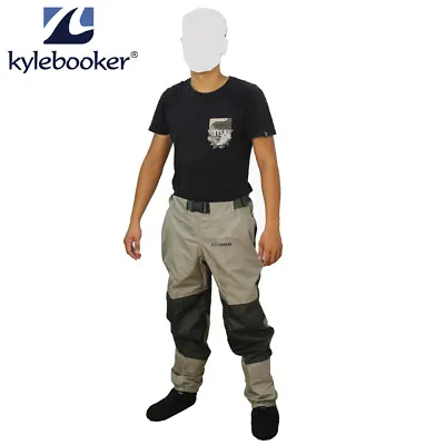 Fly Fishing Waders Pants Breathable Waist Trousers Waterproof Stockingfoot Wader • $75.99