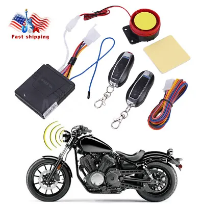 Motorcycle Scooter ATV Security Alarm System Car Anti-theft Remote Control Star • $15.95