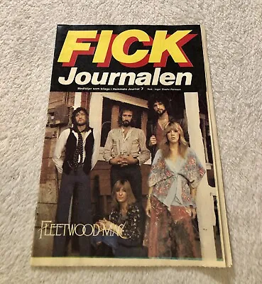 FLEETWOOD MAC 1977 Magazine Swedish Vintage Rare Poster 1970s • $39