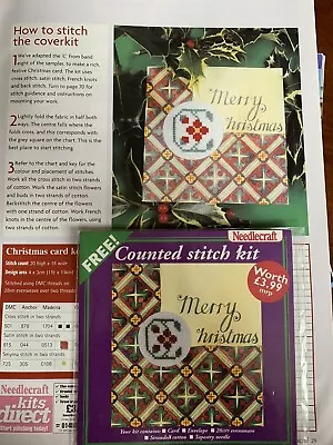 Jane Greenoff Christmas Card Letter Initial Cross Stitch Card Kit  • £3.99