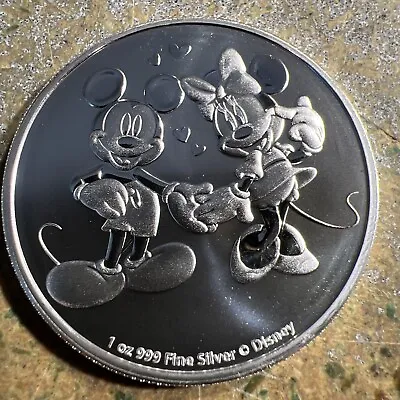 2020 Niue   Disney Mickey & Minnie Mouse 1oz Silver Coin • $37