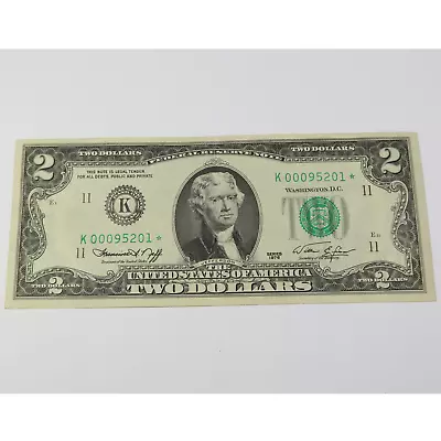 1976 Dallas Texas UNC - $2 Two Dollar STAR Note Low Serial Number Bill #46170F • $24.95