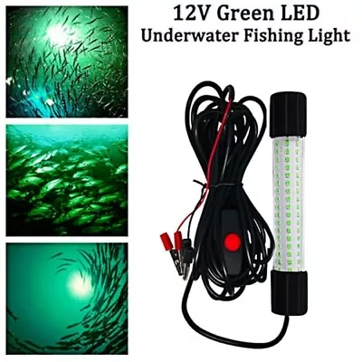 12V LED Underwater Submersible Fishing Light Night Crappie Shad Squid Lamp Green • $11.11