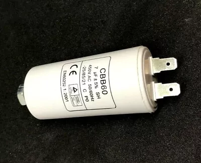  CAPACITOR  7 UF SUIT FISHER  & PAYKEL DRYER 2 Pin Contacts  P/n 427616  0225 • $7.95