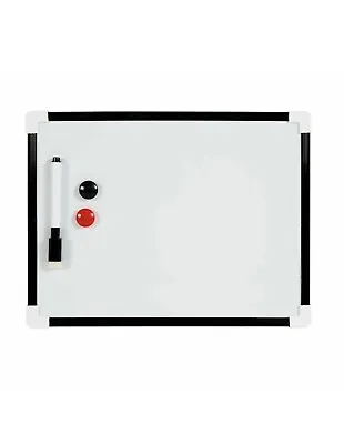 A4 WHITE BOARD WITH PEN & MAGNETS Dry Wipe Board Kids School Office UK • £3.79