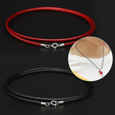 Red Black Leather Wax Rope Beading Cord Necklace Chain String Jewelry Making DIY • $2.76