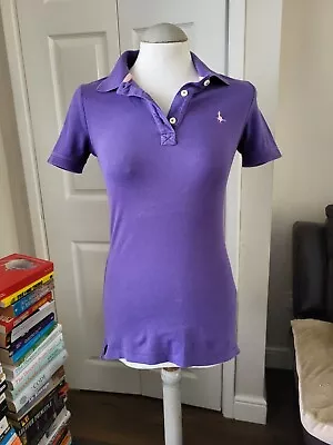 Jack Wills Ladies Purple Polo Shirt Size 8 • £2.99