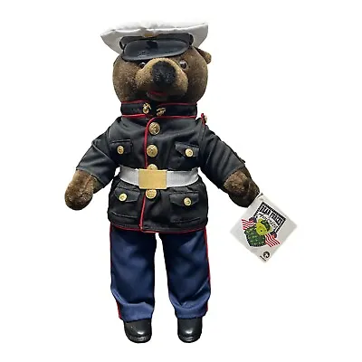 Bear Forces Of America US Marine Corps Plush Bear W/Tags Dress Blues 20  H • $19.99