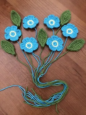 Handmade Cotton Crochet Flowers And Leaves • £6