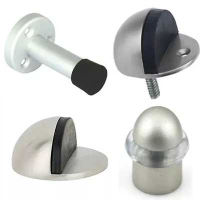 Door Stop Floor Mounted Oval Half Moon Door Bump Wall Protector Door Stopper • £4.89