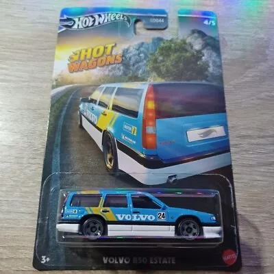 Hot Wheels 1/64 Diecast Hot Wagons Blue Volvo 850 Estate • $3