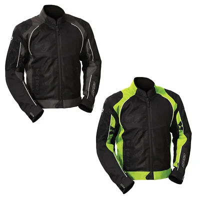 Mens Castle Pulse Motorcycle Jacket Street Bike Riding Coat Removable Armor • $39.95