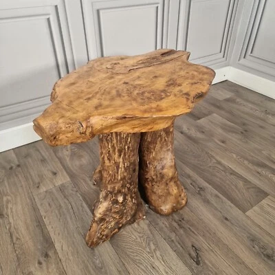£89.99 • Buy Rustic Tree Root Table - Small Coffee / Side Live Edge - Solid Wood - Vintage
