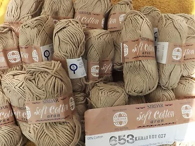 Sirdar Soft Cotton Aran 100% Cotton Knitting Yarn 19 X 50gm Ball - 950gms • £35