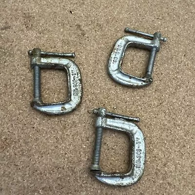 Vintage B&C Co. C Clamps No. 141-1  Set Of 3 Pc. Clamps Small • $15.98