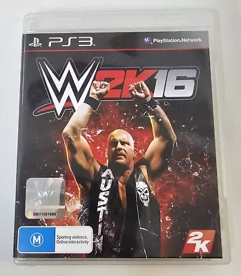 PS3 Game W2K16 WWE Wrestling With Manual Stone Cold Steve Austin Pre-Owned • $25.46
