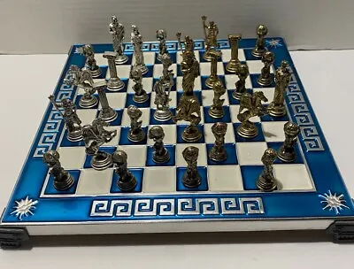 Greek Roman Themed Chess Set  9x9 Metal Pieces • $79.99