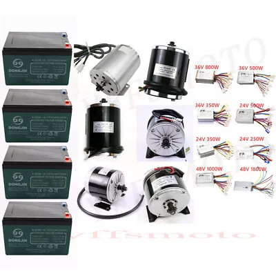 250W 350W 500W 1000W 1800W 24V 48V Electric Motor & Controller For Go Cart Trike • $18.99