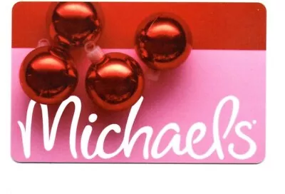 Michaels Red Christmas Ornaments Gift Card No $ Value Collectible • $2.49