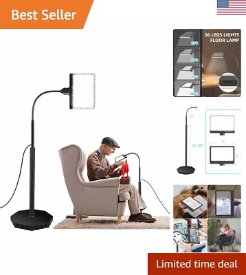 Adjustable Floor Magnifying Lamp With 36 LED Lights - 5X Magnification Dimmable • $88.99