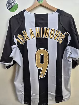 Juventus Nike Home Football Shirt 04/05 Size Large Ibrahimovic 9 • £59.99