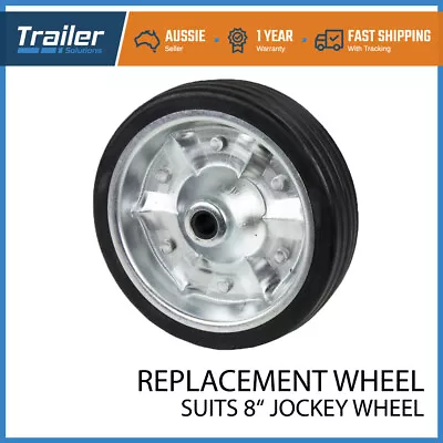 8  Replacement Rubber Wheel For Jockey Wheel Solid Rubber Trailer Caravan • $37.95