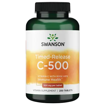 Swanson Timed-Release Vitamin C With Rose Hips Tablets 500 Mg 250 Count • $12.95