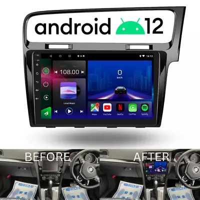 VW Golf MK7 Android 12 Car Stereo CarPlay Head Unit GPS Bluetooth WiFi Google FM • £299