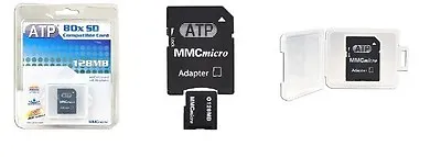 New 128MB MMC Micro Memory Card W/ SD Adapter For Kodak VERY SMALL CAPACITY • $16.98