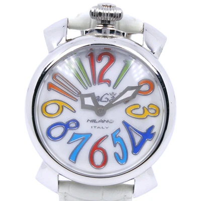 £189.24 • Buy Gaga Milano 5020 Manuale 40 Watches White/multicolor Stainless Steel Quart...
