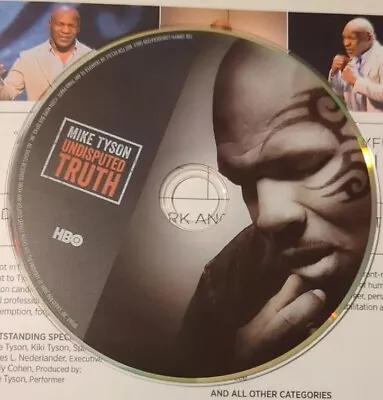 Mike Tyson Undisputed Truth Comedy Special Fyc Dvd Hbo 2014 Award Promo Screener • $12.95
