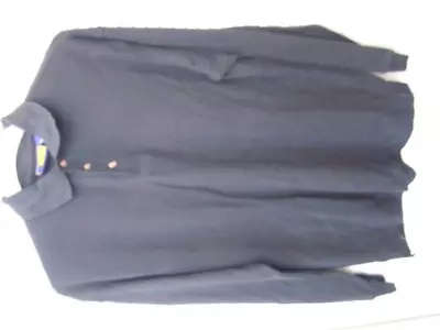 Blue Generation Mens Size M Long Sleeve Dark Blue Navy Dress Polo Shirt W/ Tags • $12.52