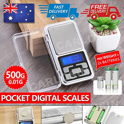 Mini Pocket Digital Scales 0.01-500g Balance Gram Jewellery Precision Weight  • $7.65
