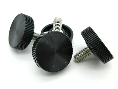 1/4 - 28 X 1/2  Fine  SS Thumb Screws W 1  Knurled Delrin Head   4 Per Package • $12.95