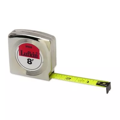 Lufkin 8' FT Mezurall Tape Measure Chrome Yellow Clad W928 Y928 • $8.49