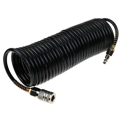 Air Compressor Recoil Hose Line Spring Ends Pneumatic Tube Tools 25FT 1/4 NPT • $12.99