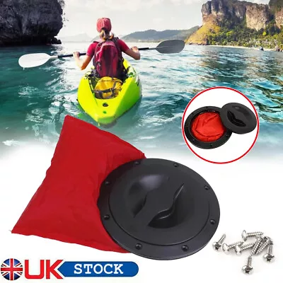 UK 8 Inch Hatch Cover ABS Durable For Marine Boat Kayak Deck Plate With Red Bags • £13.29