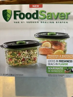 ⚡️NIB 2 FOODSAVER 5-cup Vacuum Seal Container Preserve Marinate Set With Lids • $31.99