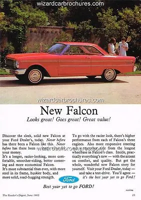 1965 Ford Falcon Xp Hardtop Coupe A3 Poster Ad Brochure Advertisement Advert • $14.85