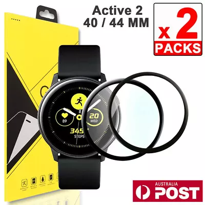 2X Full Coverage Soft Fiber Screen Protector For Samsung Galaxy Watch Active 2 • $6.39