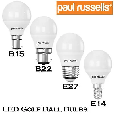 £8.49 • Buy LED Golf Ball Light Energy Savings Bulbs Warm White Daylight Bayonet Screw 240V