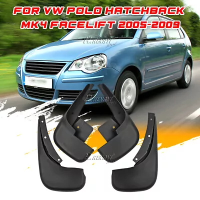 4x Splash Protection Dirt Catcher Front Rear For VW Polo Hatchback MK4 2005-2009 • $21.16