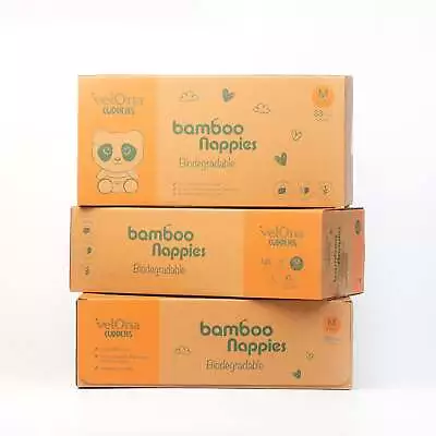 Cuddlies Disposable Bamboo Eco Bulk Nappies Absorbent & Breathable | Size 1 To 4 • $99