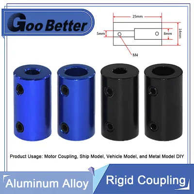 Aluminum Alloy Shaft Coupling Rigid Coupler Motor Connector CNC DIY Blue/Black • $1.70