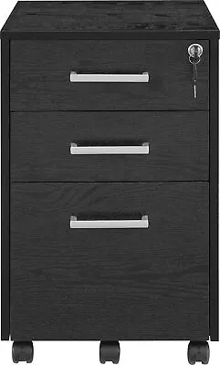 Insignia- 3-Drawer File Cabinet - Black • $119.99